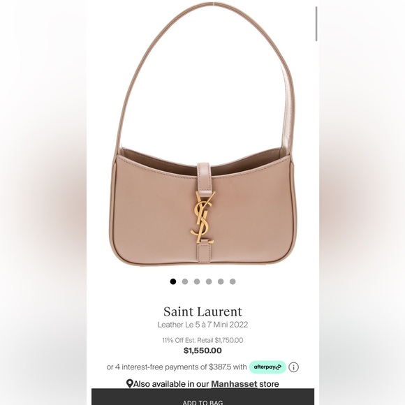 YSL Le5 A7 Hobo Bag in Rosy Sand - Picture 15 of 15